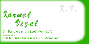 kornel vizel business card